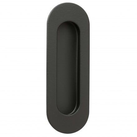 Black Oval Flush Pull