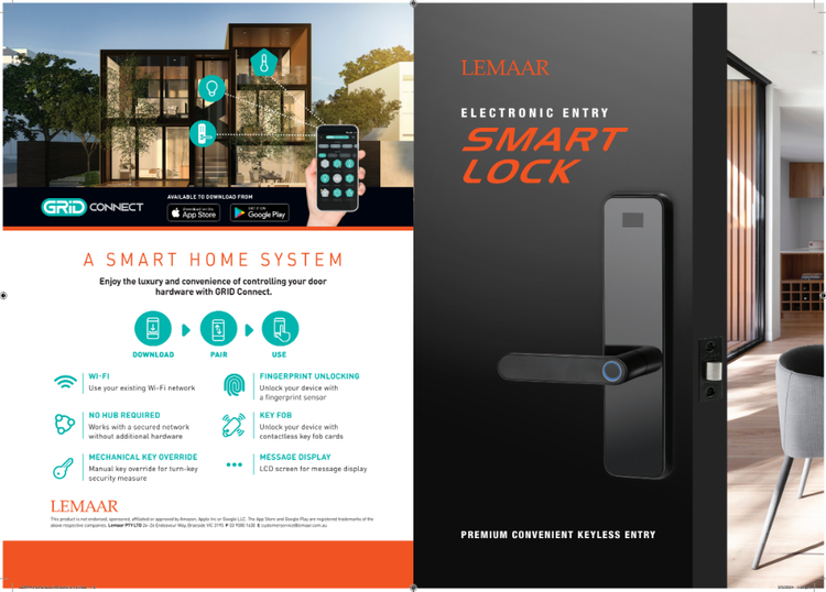 Rectangle Smart Lock with Latch