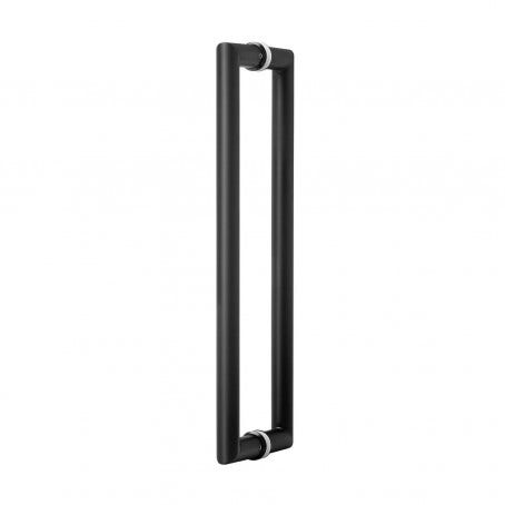 Round 600mm x 32mm Back To Back Door Pull Black